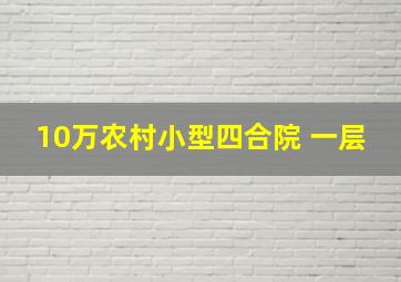 10万农村小型四合院 一层